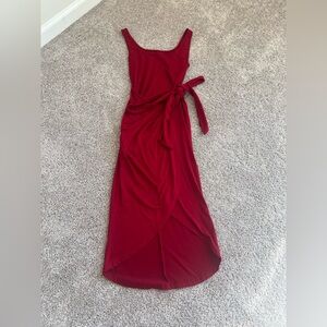 Shein Red Wrap Dress Small